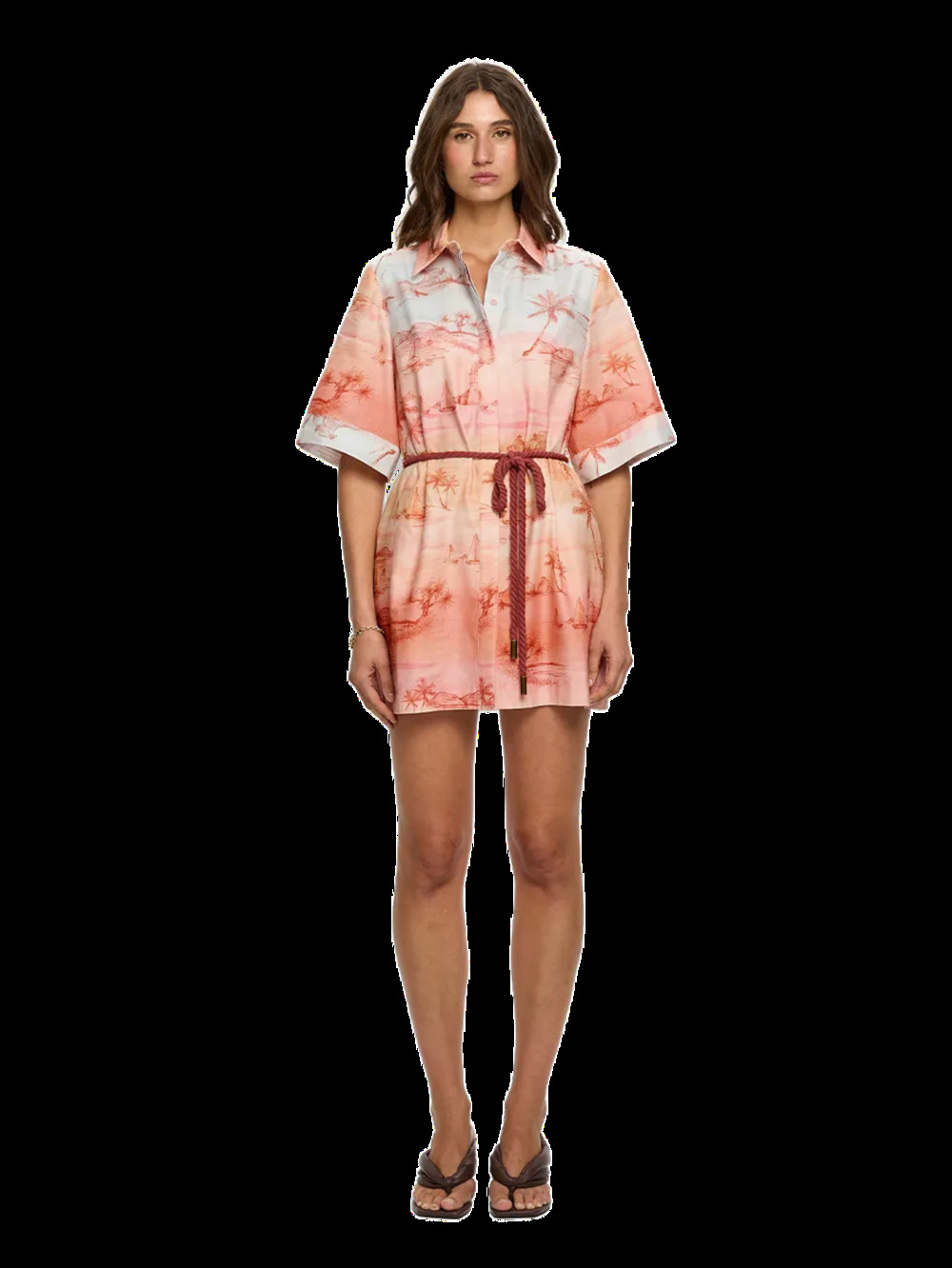 Sunset Shirt Mini Dress